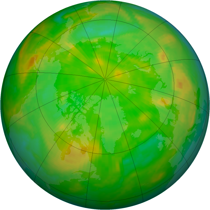 Arctic ozone map for 04 July 1998